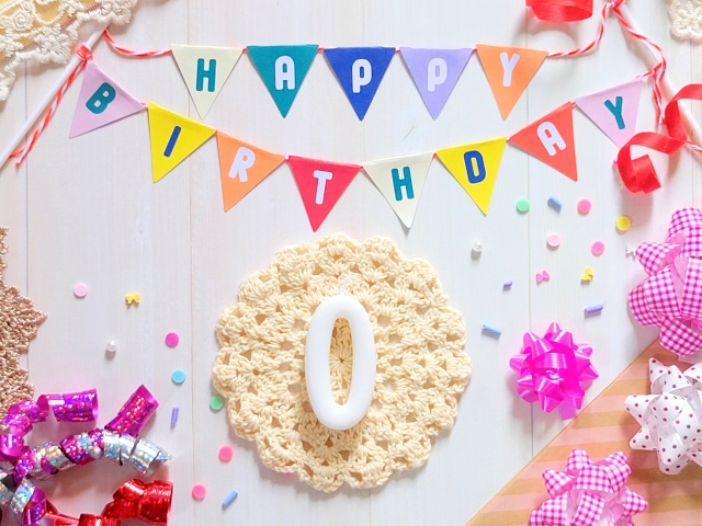 0歳の誕生日の飾りつけ