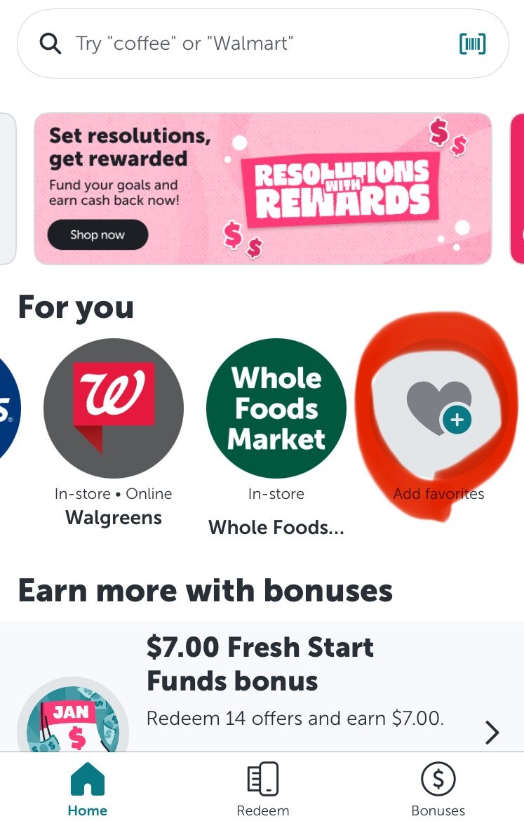 Ibottaのお気に入り店舗を探すボタン