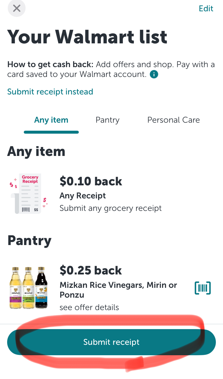 Ibottaのレシートをアップロードするボタン