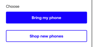 Visibleのphone選択画面