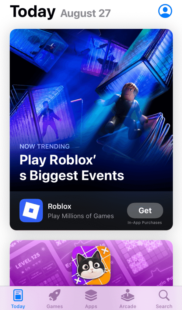 アメリカのApp Storeトップ画面