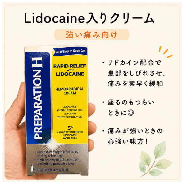 PreparationHのリドカイン入りクリーム